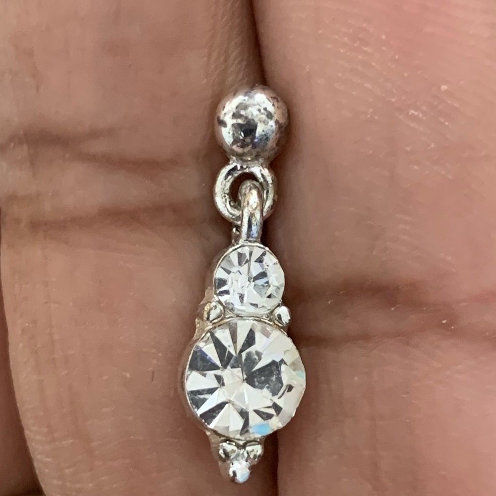 Dainty Duo Rhinestone Earrings - Picture 1 of 4
